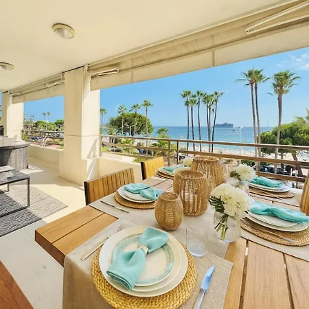 Luxueux 100m2 Croisette 5 étoiles - Vue mer Terrasse&Jacuzzi - Accès direct plage Miramar